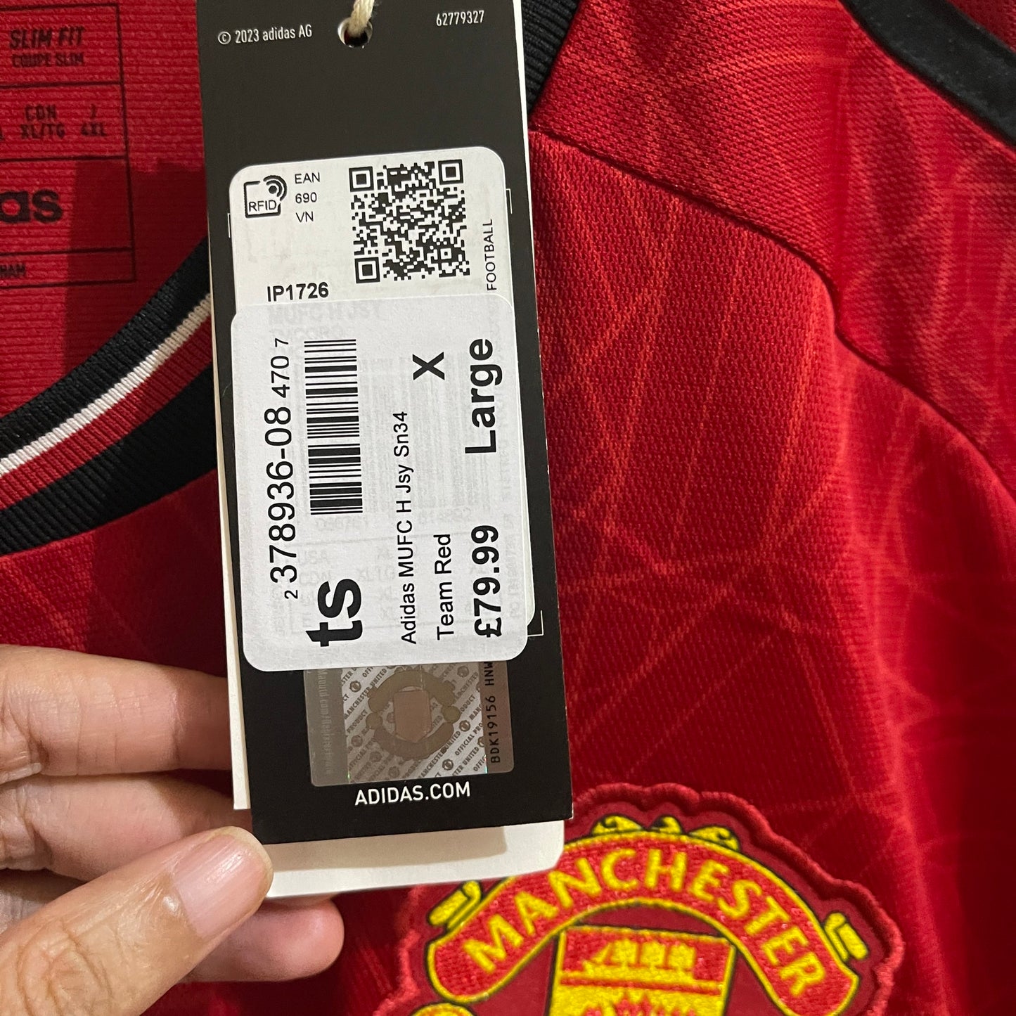 Manchester United Home Shirt 2023-24 Size XL Mount BNWT